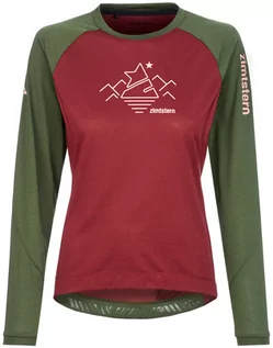 Koszulki rowerowe - Zimtstern PureFlowz LS Shirt Women, czerwony/zielony L 2022 Koszulki MTB i Downhill - grafika 1