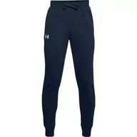 Spodnie i spodenki dla dziewczynek - Spodnie dresowe chłopięce Under Armour RIVAL COTTON PANTS - miniaturka - grafika 1