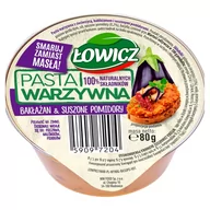 Warzywa w marynacie - Łowicz Pasta warzywna bakłażan & suszone pomidory 80 g - miniaturka - grafika 1