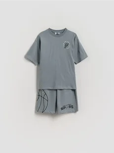 Reserved - Bawełniany komplet NBA - jasnoszary - Spodnie i spodenki dla chłopców - miniaturka - grafika 1