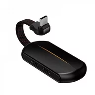 Adaptery i przejściówki - Baseus Adapter Baseus Gamo L49 3w1 2x USB-C Type C PD QC mini Jack 3.5mm Black - miniaturka - grafika 1