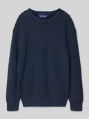 Swetry dla chłopców - Sweter z dzianiny o kroju regular fit z czystej bawełny model ‘ROSU’ - miniaturka - grafika 1