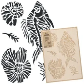 Scrapbooking - Szablon Malarski Wielokrotny // Amonity Skamieliny Jurajskie // 59X95cm - miniaturka - grafika 1