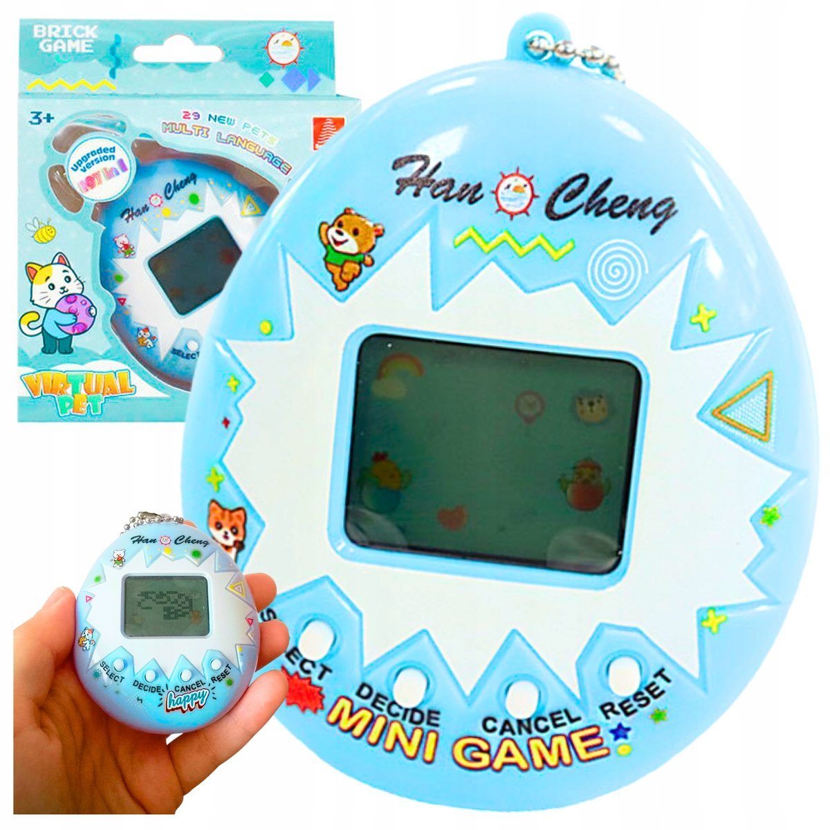 Tamagotchi Interaktywne Zwierzątko Tamagoczi Gra Elektroniczna 197w1 Dzieci