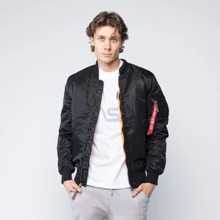Alpha Industries MA-1 VF 59 Long JACKET BLACK - Kurtki męskie - miniaturka - grafika 1
