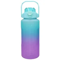Księgarnia OUTLET - EXTRALINK BUTELKA MOTYWACYJNA BIDON NA WODĘ 2000ML ZIEL-FIOLET BUT-190 - miniaturka - grafika 1