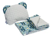 Pościel dla dzieci - Sensillo KOMPLET DO WÓZKA VELVET GRANATOWY ORNAMENT SILLO-4604 - miniaturka - grafika 1