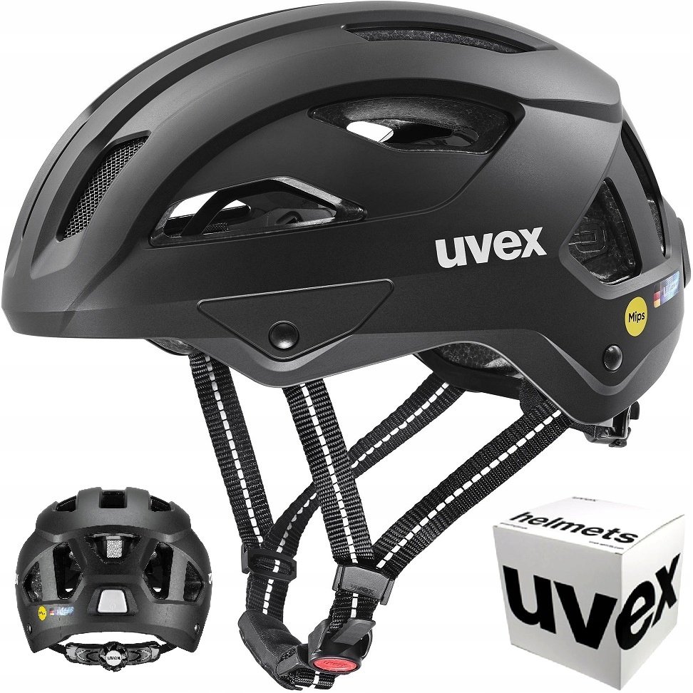 Kask rowerowy Uvex City Stride Mips 53-56 cm black matt