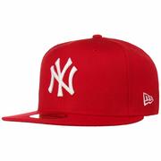 Czapki i chusty sportowe męskie - Czapka 59Fifty MLB Basic NY by New Era, czerwony, 57 cm - miniaturka - grafika 1