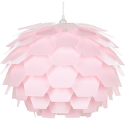 Lampy sufitowe - Beliani Lampa wisząca Lampa wisząca różowa SEGRE duża 202815 - miniaturka - grafika 1