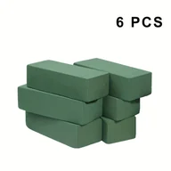 Rękodzieło - TEMU 6/10 Zielone Prostokątne Bloki Piankowe, do Kompozycji, Narzędzie Ręcznie Cięte, Idealne dla Kwiaciarni, DIY na Urodziny, Studniówkę i Śluby – - miniaturka - grafika 1