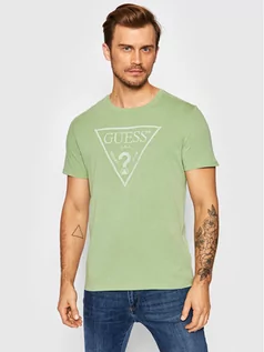 Koszulki męskie - GUESS T-Shirt Embroidered Logo M0BI1J R9YK0 Zielony Regular Fit - grafika 1