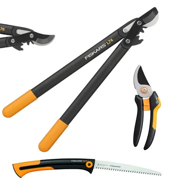 FISKARS SEKATOR NOŻYCOWY DO ŻYWOPŁOTÓW+PIŁA - Idealny Zestaw Ogrodniczy