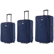 Walizki - Zestaw walizek SEMI LINE T5677-0 Granatowy - miniaturka - grafika 1