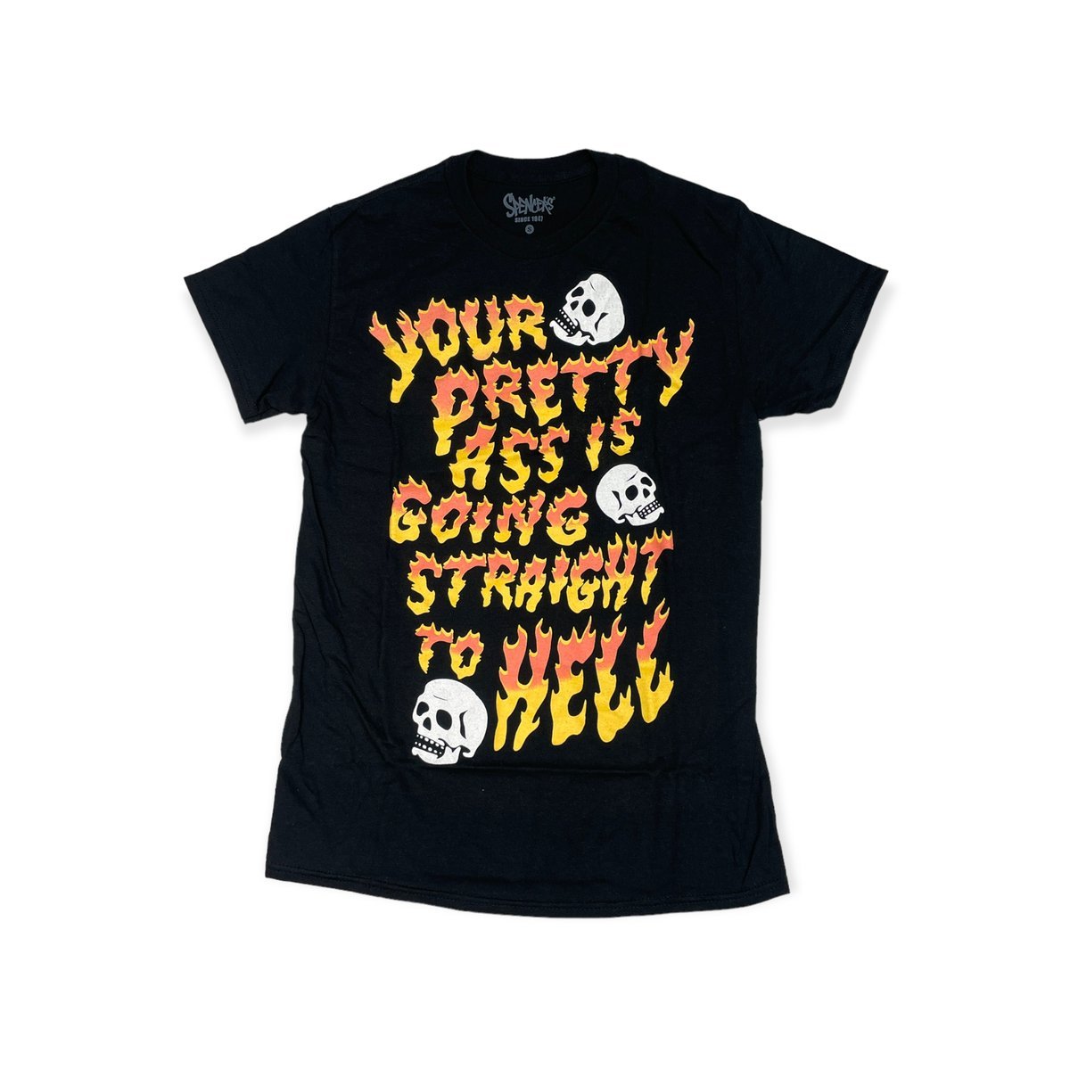 Koszulka czarna t-shirt męski SPENCER'S napisy S