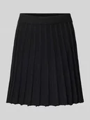 Spódnice - Spódnica mini o rozkloszowanym kroju z efektem prążkowania model ‘MARINA’ - miniaturka - grafika 1