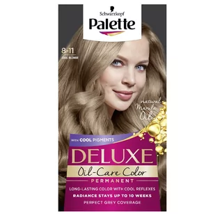 Deluxe Oil-Care Color farba do włosów trwale koloryzująca z mikroolejkami  8-11 Chłodny Blond - Farby do włosów i szampony koloryzujące - miniaturka - grafika 1