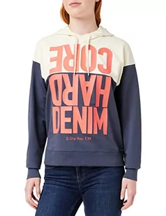 G-STAR RAW Damski sweter Hcd Loose HDD Sw Cb, Wielokolorowy (Fantem Niebieski/Papirusowy blok kolorów D136-d208), XS - Swetry damskie - miniaturka - grafika 1
