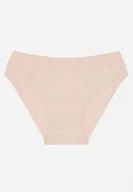 Majtki damskie - Jasnoróżowe Bawełniane Majtki Figi Wykończone Ozdobną Nitką Besivia - miniaturka - grafika 1