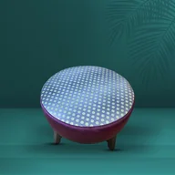 Pufy i podnóżki - Podnóżek, pufa, stolik Vito Oliv, aksamitny, tapicerowany - miniaturka - grafika 1