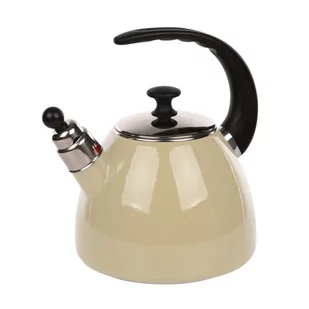 Emalia Silesia Rybnik Czajnik emaliowany z gwizdkiem 2,5 l KREM - Czajniki na gaz - miniaturka - grafika 1