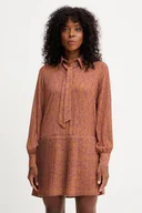 Sukienki - Silvian Heach sukienka BENYE kolor brązowy mini prosta GPA25467VE - miniaturka - grafika 1