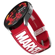 Akcesoria do smartwatchy - Pasek MOBY FOX Marvel Brick Logo do Samsung Galaxy Watch 4/4 Classic/5/5 Pro/6/6 Classic Czerwony - miniaturka - grafika 1