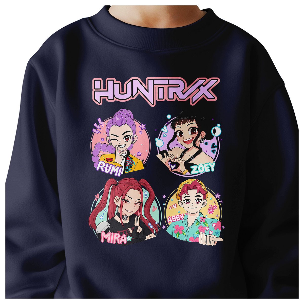 BLUZA DZIECIĘCA K-POPOWE ŁOWCZYNIE DEMONÓW HUNTRIX 134-140 BAWEŁNIANA