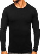 Swetry męskie - Czarny sweter męski Denley MMB602 - miniaturka - grafika 1