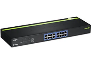 Trendnet TEG-S16G łącza sieciowe Nie zarządzany Czarny - Pozostałe akcesoria sieciowe - miniaturka - grafika 1
