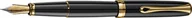 Pióra kulkowe - Diplomat d40203023 Excellence A2 fountain Pen ze stali z delikatnej koronki, schwarzlack/złote obramowanie D40203023 - miniaturka - grafika 1