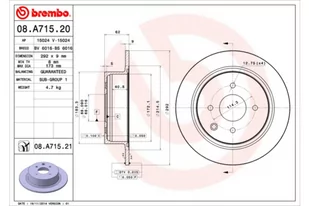 BREMBO 08.A715.21 08.A715.21 - Tarcze hamulcowe - miniaturka - grafika 1