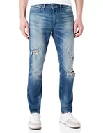 Spodenki męskie - BOSS Męskie spodnie jeansowe Delano Bc-c, Medium Blue420, 35W / 32L - miniaturka - grafika 1