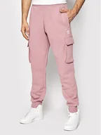 Spodnie sportowe męskie - Adidas Spodnie dresowe adicolor Essentials Trefoil Cargo HE6988 Różowy Slim Fit - miniaturka - grafika 1