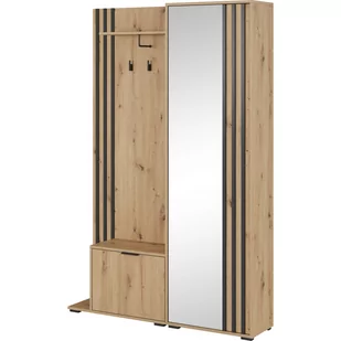 Garderoba Nelly Piaski Meble Grafit / Lamela Artisan - Meble do przedpokoju - miniaturka - grafika 1