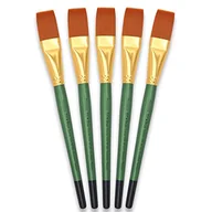 Akcesoria do odkurzaczy - Tristar Seria 104 Zestaw 5 pędzli syntetycznych płaskich nr 20 Taklon Złoty/Zielony Rękaw - miniaturka - grafika 1