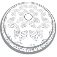 Dywany - Modny winylowy dywan okrągły kropkowe kwiaty fi70 cm - miniaturka - grafika 1
