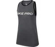 Koszulki i topy damskie - Nike W NK DRY TANK LEG NOVELTY top, kolor szary/(czarny), L - miniaturka - grafika 1
