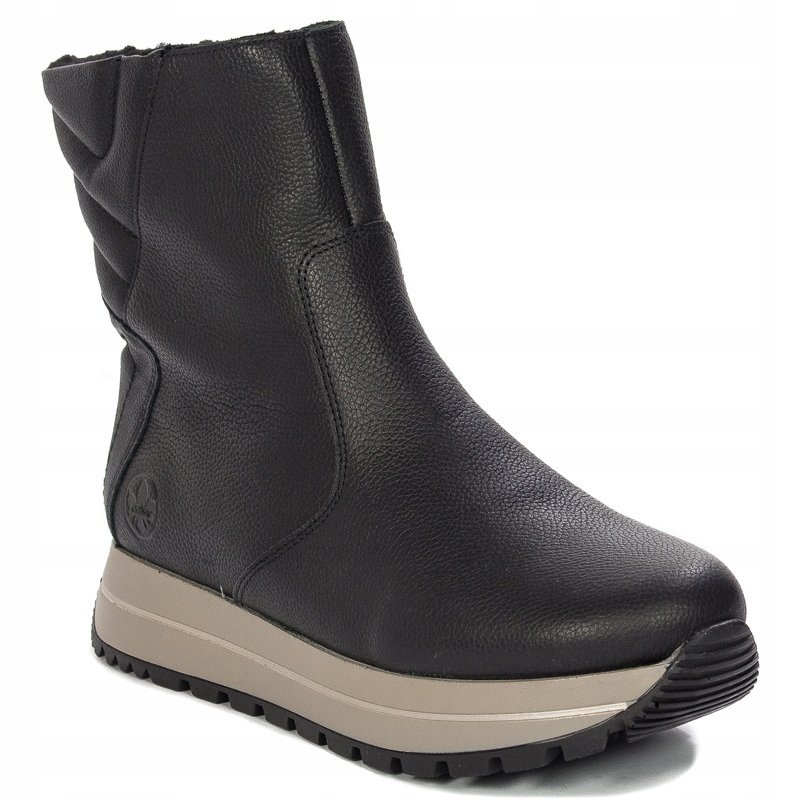 Botki Rieker N4054-00 Black ocieplane czarne r.39