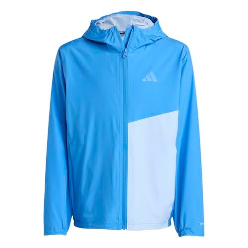 adidas uniseks-kind Terrex Kids Multi 2 Layer CLIMAPROOF Rain Jacket, ray blue/glow blue, 7-8 Years