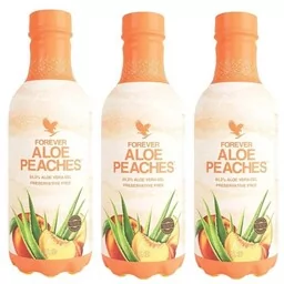 Forever Aloe Peaches - nektar z miąższem z liści aloesu o smaku brzoskwiniowym, Zestaw 3 x 1l - Soki i napoje niegazowane - miniaturka - grafika 1