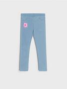 Spodnie i spodenki dla dziewczynek - Sinsay - Jegginsy - niebieski - miniaturka - grafika 1