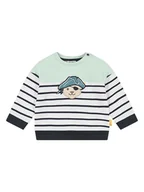 Bluzy i sweterki niemowlęce - Steiff Bluza w kolorze miętowo-biało-czarnym - miniaturka - grafika 1