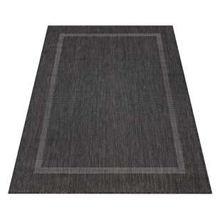 Dywan zewnętrzny Relax ramka czarny 140 cm x 200 cm - Dywany zewnętrzne - miniaturka - grafika 1