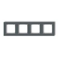 Klawisze i ramki - Karlik Ramka poczwórna uniwersalna MINI 28MR-4 grafit 28MR-4 - miniaturka - grafika 1