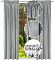 Zasłony - Zasłona gotowa WELUROWA 140x250 gładka zasłony velvet na taśmie do salonu - miniaturka - grafika 1