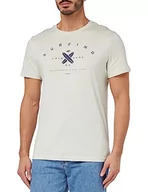 Koszulki męskie - 4F Koszulka męska, Ciepłe światło szare, XXL - miniaturka - grafika 1