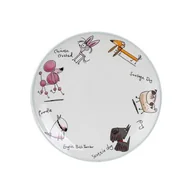 Talerze - Talerz deserowy Puppy 20,5 cm pieski biały - miniaturka - grafika 1