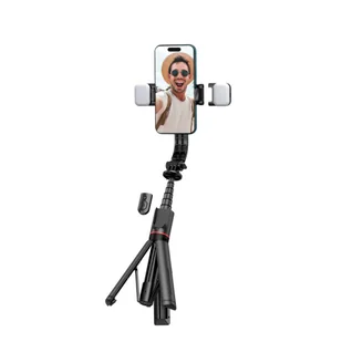 TECH-PROTECT L05S WIRELESS SELFIE STICK TRIPOD & LED LIGHT BLACK - Selfie stick - miniaturka - grafika 8
