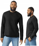 Koszulki męskie - Koszulka T-Shirt z Długim Rękawem Bawełna SOFTSTYLE Gildan GI64400 CZARNA X - miniaturka - grafika 1